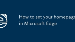 如何在Microsoft Edge中设置主页