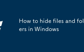 Cara menyembunyikan fail dan folder di Windows