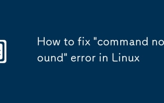 How to fix 'command not found' error in Linux