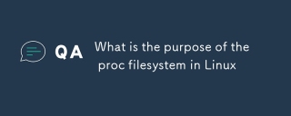 Linux中Proc文件系统的目的是什么