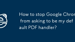 Bagaimana untuk menghentikan Google Chrome daripada meminta menjadi pengendali PDF lalai saya?