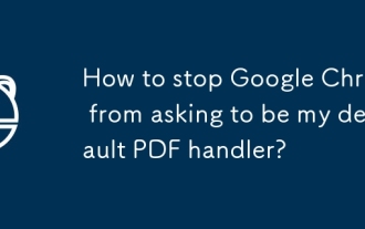 Comment empêcher Google Chrome de demander à être mon gestionnaire PDF par défaut?