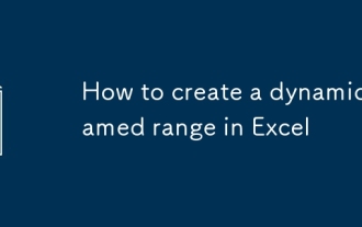 So erstellen Sie einen dynamischen benannten Bereich in Excel