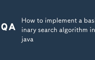 How to implement a basic binary search algorithm in java