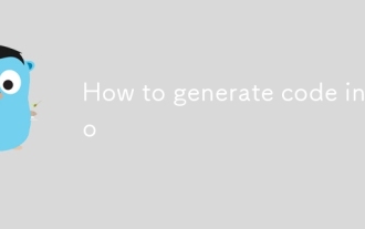 Comment générer du code dans Go