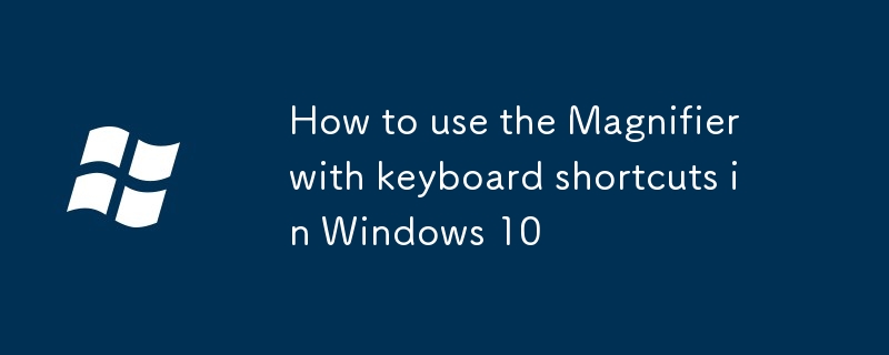 如何在 Windows 10 中通過鍵盤快捷鍵使用放大鏡