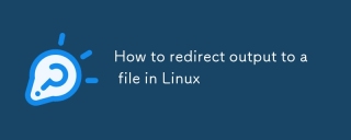Comment rediriger la sortie vers un fichier sous Linux