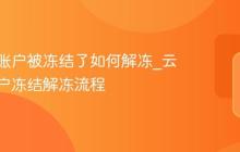 云闪付账户被冻结了如何解冻_云闪付账户冻结解冻流程