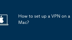 Mac에서 VPN을 설정하는 방법은 무엇입니까?