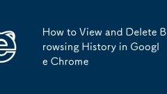Google Chrome에서 검색 기록을 보고 삭제하는 방법