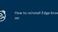 Edge 브라우저를 다시 설치하는 방법