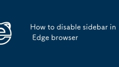 Edge 브라우저에서 사이드바를 비활성화하는 방법