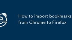 Chrome에서 Firefox로 북마크를 가져오는 방법