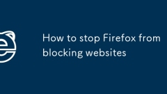 Firefox가 웹사이트를 차단하는 것을 막는 방법