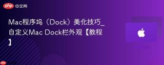 Mac程序坞（Dock）美化技巧_自定义Mac Dock栏外观【教程】