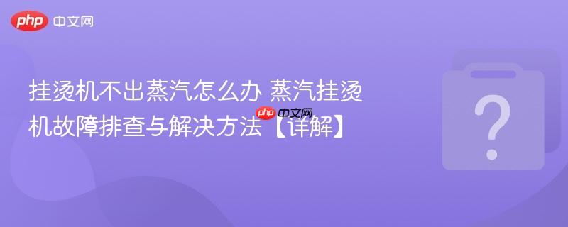 挂烫机不出蒸汽怎么办 蒸汽挂烫机故障排查与解决方法【详解】