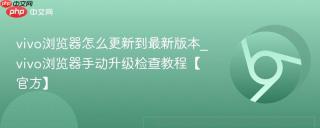 vivo浏览器怎么更新到最新版本_vivo浏览器手动升级检查教程【官方】