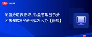 硬盘分区表损坏_磁盘管理显示分区未知或raw格式怎么办【修复】