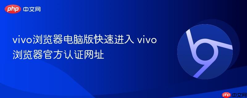 vivo浏览器电脑版快速进入 vivo浏览器官方认证网址