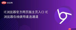 IE浏览器官方网页版主页入口 IE浏览器在线使用直连通道