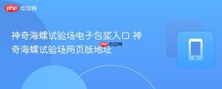 神奇海螺试验场电子包浆入口 神奇海螺试验场网页版地址