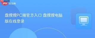 盘搜搜PC端官方入口 盘搜搜电脑版在线登录