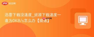 迅雷下载没速度_资源下载速度一直为0KB/s怎么办【提速】