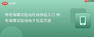 神奇海螺试验场在线体验入口 神奇海螺试验场电子包浆页面