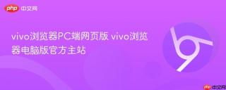 vivo浏览器PC端网页版 vivo浏览器电脑版官方主站
