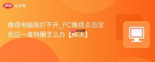 微信电脑版打不开_PC微信点击没反应一直转圈怎么办【解决】