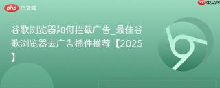 谷歌浏览器如何拦截广告_最佳谷歌浏览器去广告插件推荐【2025】