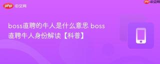 boss直聘的牛人是什么意思 boss直聘牛人身份解读【科普】