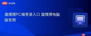 盘搜搜PC端登录入口 盘搜搜电脑版官网