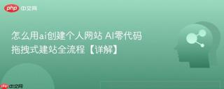 怎么用ai创建个人网站 AI零代码拖拽式建站全流程【详解】