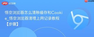 悟空浏览器怎么清除缓存和Cookie_悟空浏览器清理上网记录教程【步骤】