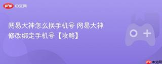 网易大神怎么换手机号 网易大神修改绑定手机号【攻略】