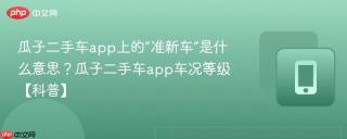瓜子二手车app上的“准新车”是什么意思?瓜子二手车app车况等级【科普】
