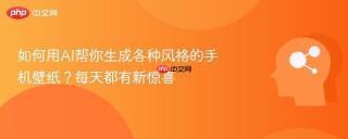 如何用AI帮你生成各种风格的手机壁纸？每天都有新惊喜
