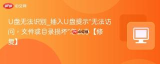 U盘无法识别_插入U盘提示“无法访问，文件或目录损坏”怎么办【修复】