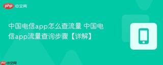 中国电信app怎么查流量 中国电信app流量查询步骤【详解】
