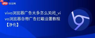 vivo浏览器广告太多怎么关闭_vivo浏览器自带广告拦截设置教程【净化】