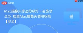 Mac摄像头旁边的绿灯一直亮怎么办_检查Mac摄像头调用权限【安全】