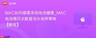 MAC如何查看系统电池健康_MAC电池循环次数查询与保养策略【教程】