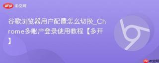 谷歌浏览器用户配置怎么切换_chrome多账户登录使用教程【多开】