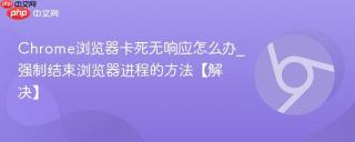 chrome浏览器卡死无响应怎么办_强制结束浏览器进程的方法【解决】