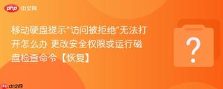 移动硬盘提示“访问被拒绝”无法打开怎么办 更改安全权限或运行磁盘检查命令【恢复】