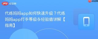 代练妈妈app如何快速升级？代练妈妈app打手等级与经验值详解【指南】