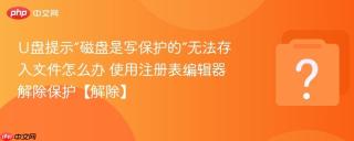 u盘提示“磁盘是写保护的”无法存入文件怎么办 使用注册表编辑器解除保护【解除】