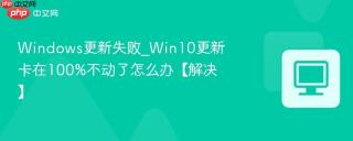 Windows更新失败_Win10更新卡在100%不动了怎么办【解决】