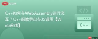 C++如何与WebAssembly进行交互？C++函数导出与JS调用【Web前端】